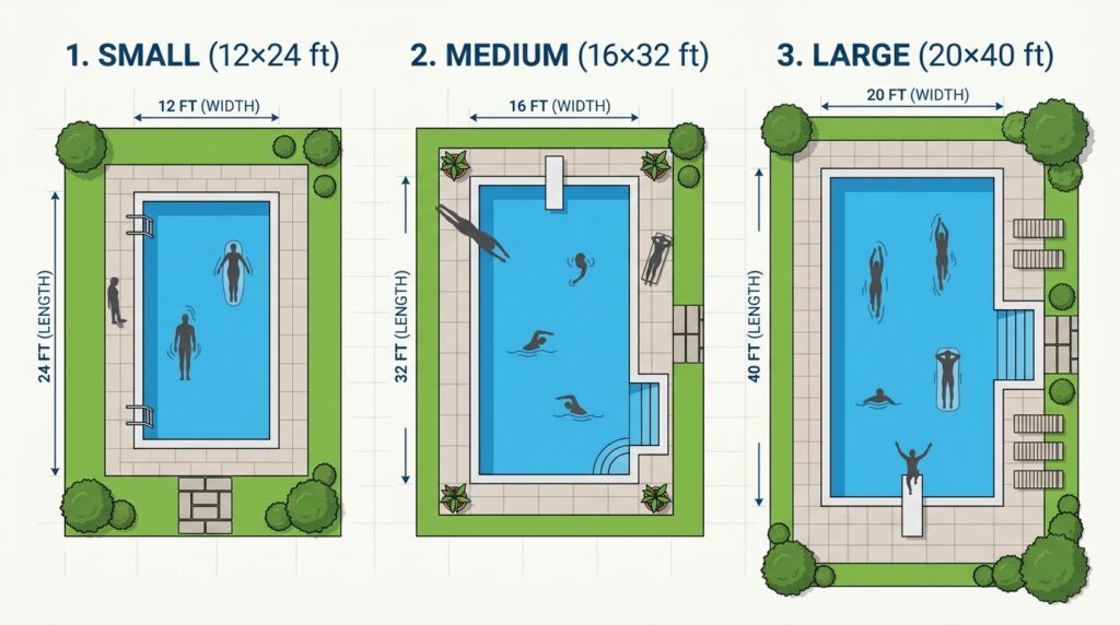 average size of a backyard pool