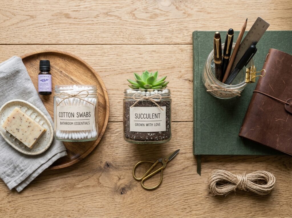 Reused candle jar ideas after removing wax — planter, organizer, and storage