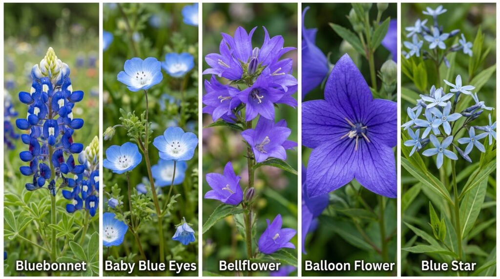 blue flowers that start with b garden border.