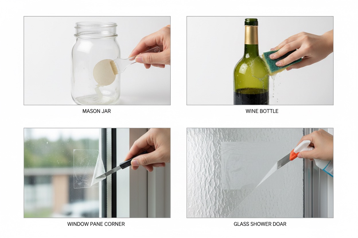 How to remove stickers from glass jars, bottles, windows, and doors comparison