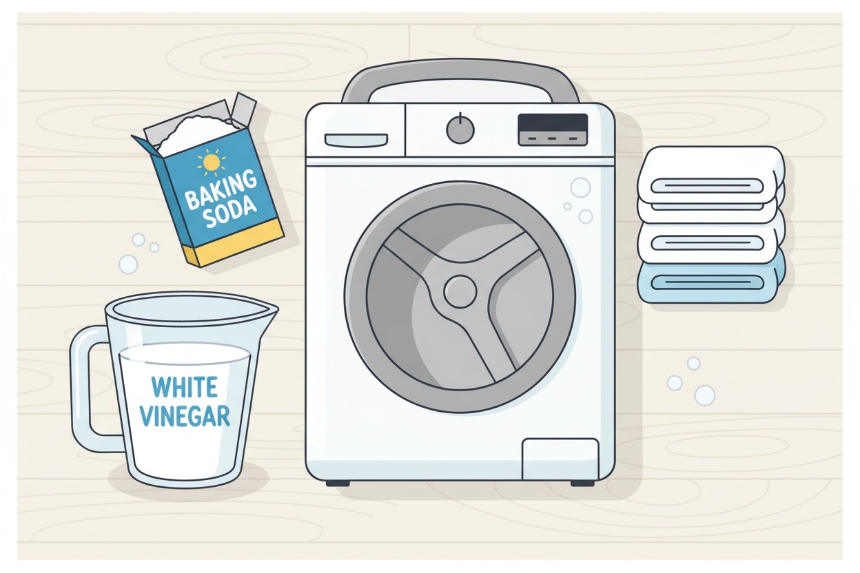 how to remove mildew smell from towels using vinegar and baking soda