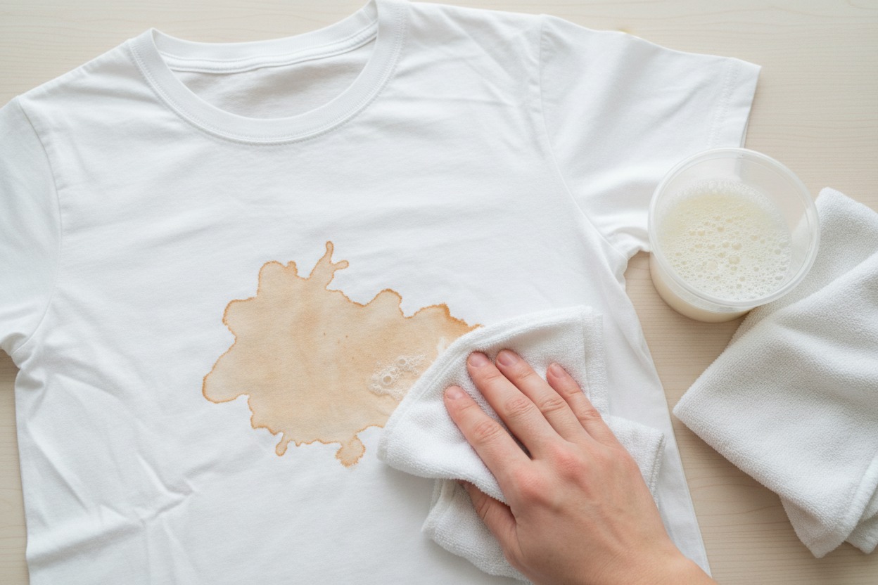 how to remove chocolate stains from white clothes with hydrogen peroxide