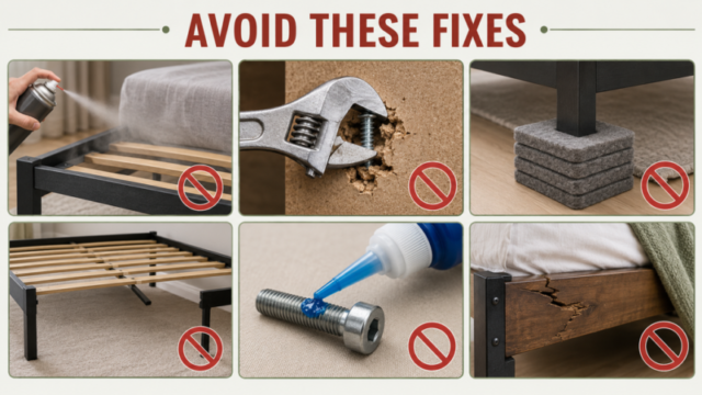 Common mistakes to avoid when repairing a squeaky bed