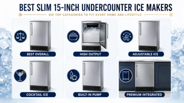 Comparison of six 15-inch undercounter ice maker options