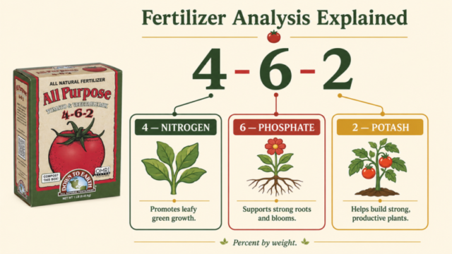What the 4-6-2 fertilizer numbers mean