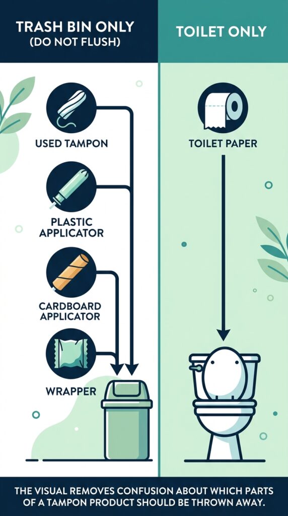 Are tampons flushable disposal guide for tampons applicators and wrappers