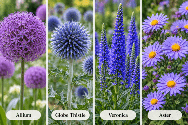 Blue and Purple Flowers
