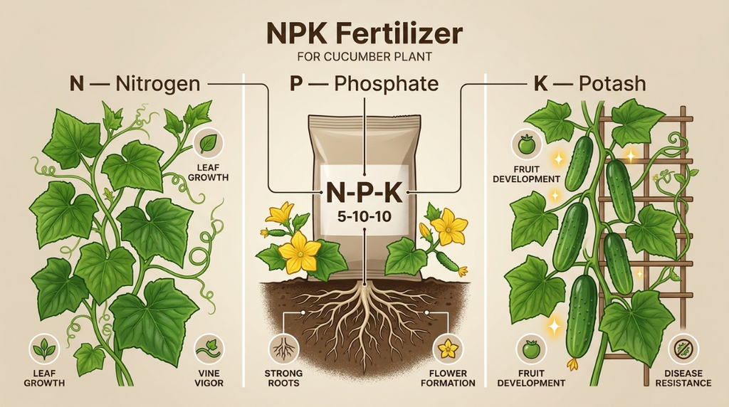 NPK fertilizer explained for cucumber plants
